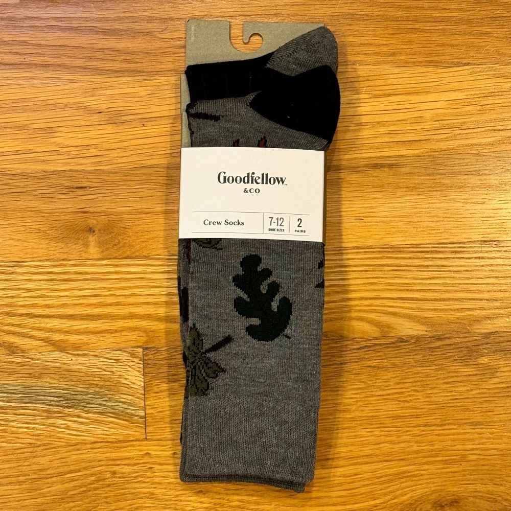 Goodfellow & Co.. Men’s Crew Socks Size 7-12 2 pairs NWT